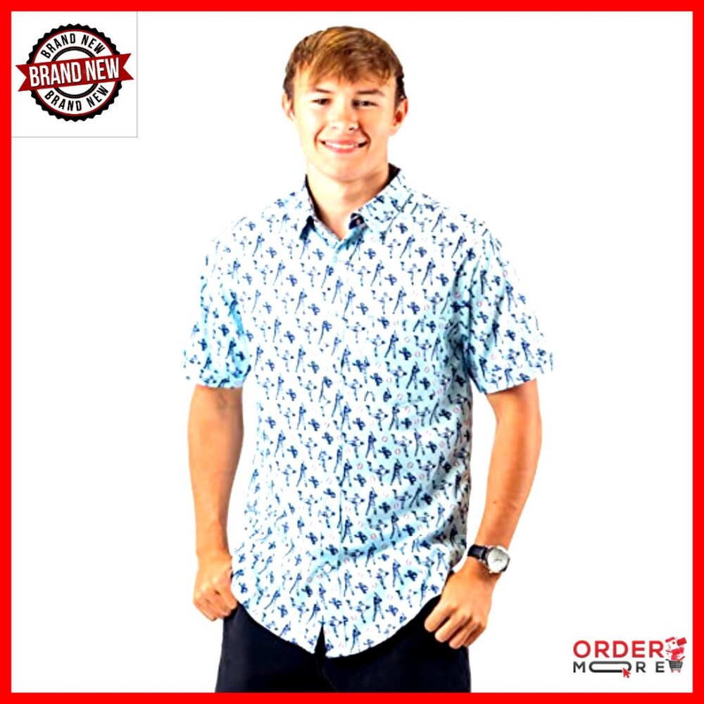 Performance Baseball Button Down Shirt, Moisture … - image 4